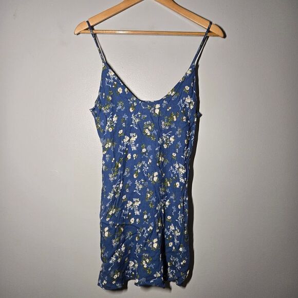 Reformation Ventura Floral Print Mini Dress Avery Blue Multi Spaghetti Straps M - Picture 6 of 8